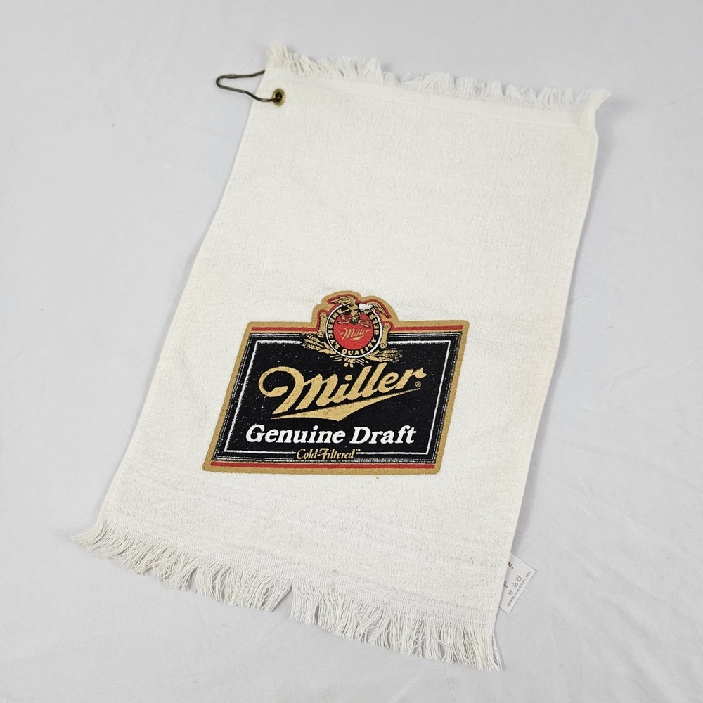Miller Genuine Draft Beer Vintage Golf Towel Cannon